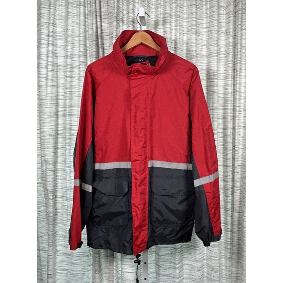 Spiewak - Avis Men's Med Zip / Button Up Jacket w WeatherTech Red Gray Reflector - Picture 1 of 13